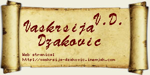 Vaskrsija Džaković vizit kartica